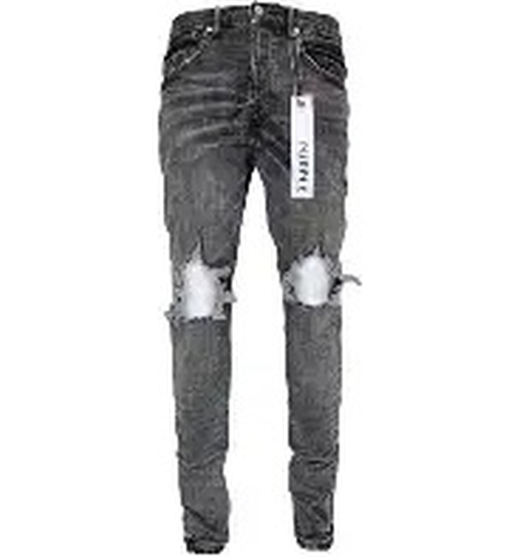 P001 Worn Grey Knee Slit